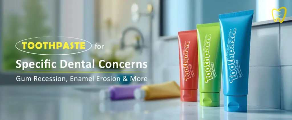 Toothpaste for Specific Dental Concerns: Gum Recession, Enamel Erosion, and More Toothpaste for Specific Dental Concerns Gum Recession Enamel Erosion and More 01
